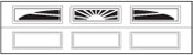 CHI Residential Garage Door Window Insert 3-Piece Sunburst Long