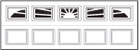 CHI Residential Garage Door Window Insert 5-Piece Sunburst Short