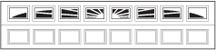 CHI Residential Garage Door Window Insert 8-Piece Sunburst Short